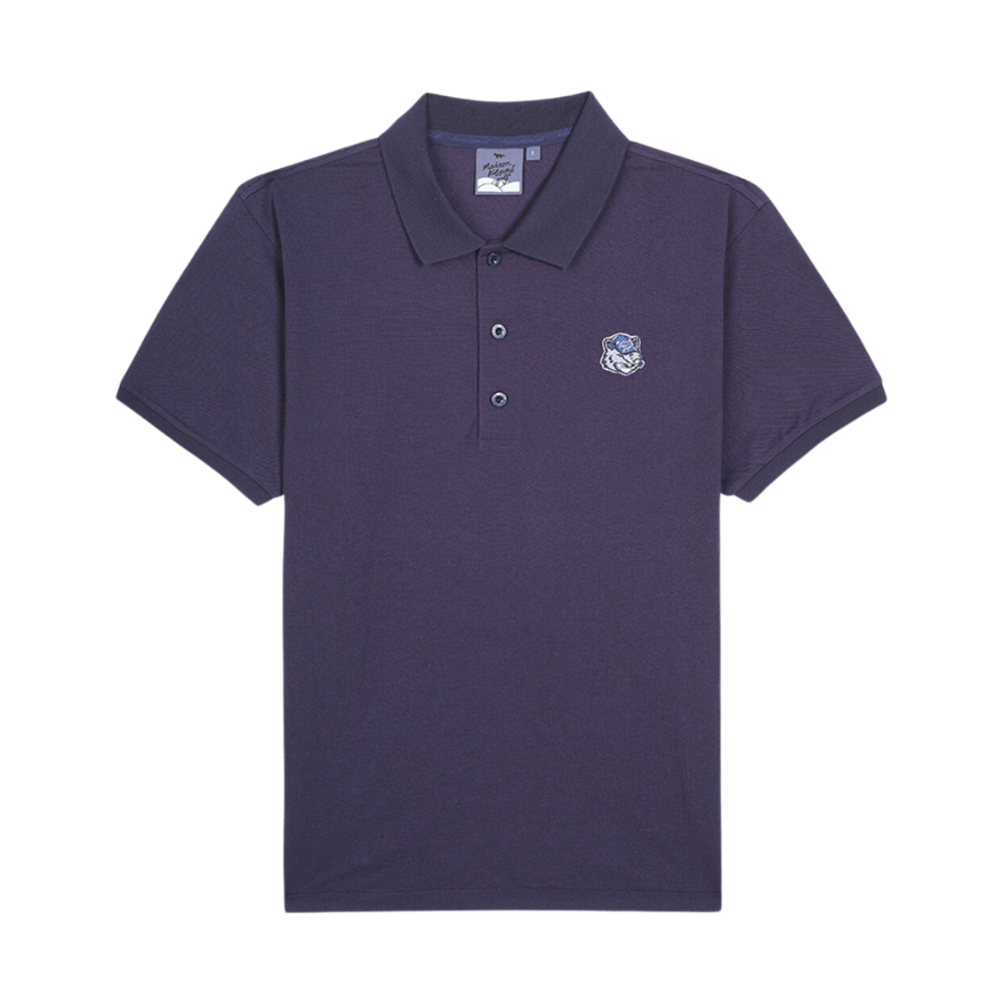 메종 키츠네 폭스 헤드 숏슬리브 폴로 셔츠 다크 네이비(Maison Kitsune Fox Head Short Sleeve Polo Shirt Dark Navy) - 1