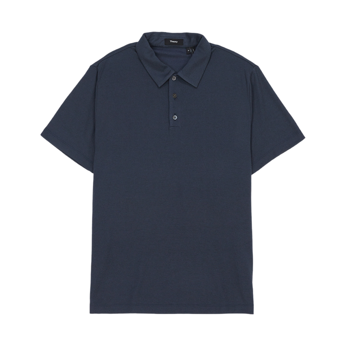 L0799529-BDA Theory Bron Collar Short Sleeve T-Shirt Navy