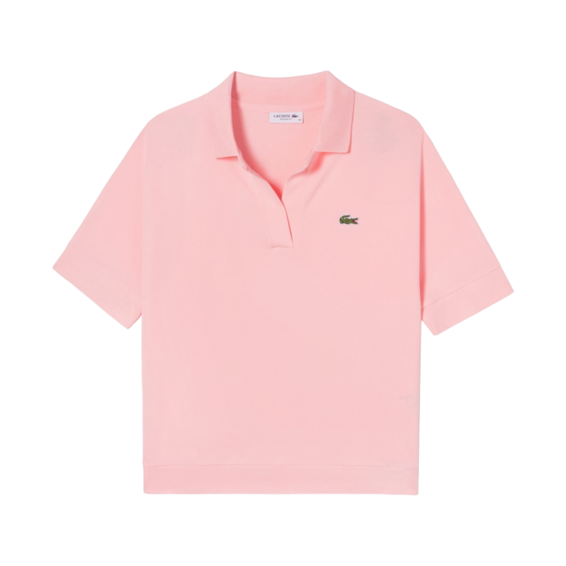 (W) 라코스테 릴렉스드 핏 헤리티지 폴로 셔츠 라이트 핑크((W) Lacoste Relaxed Fit Heritage Polo Shirt Light Pink) - 1