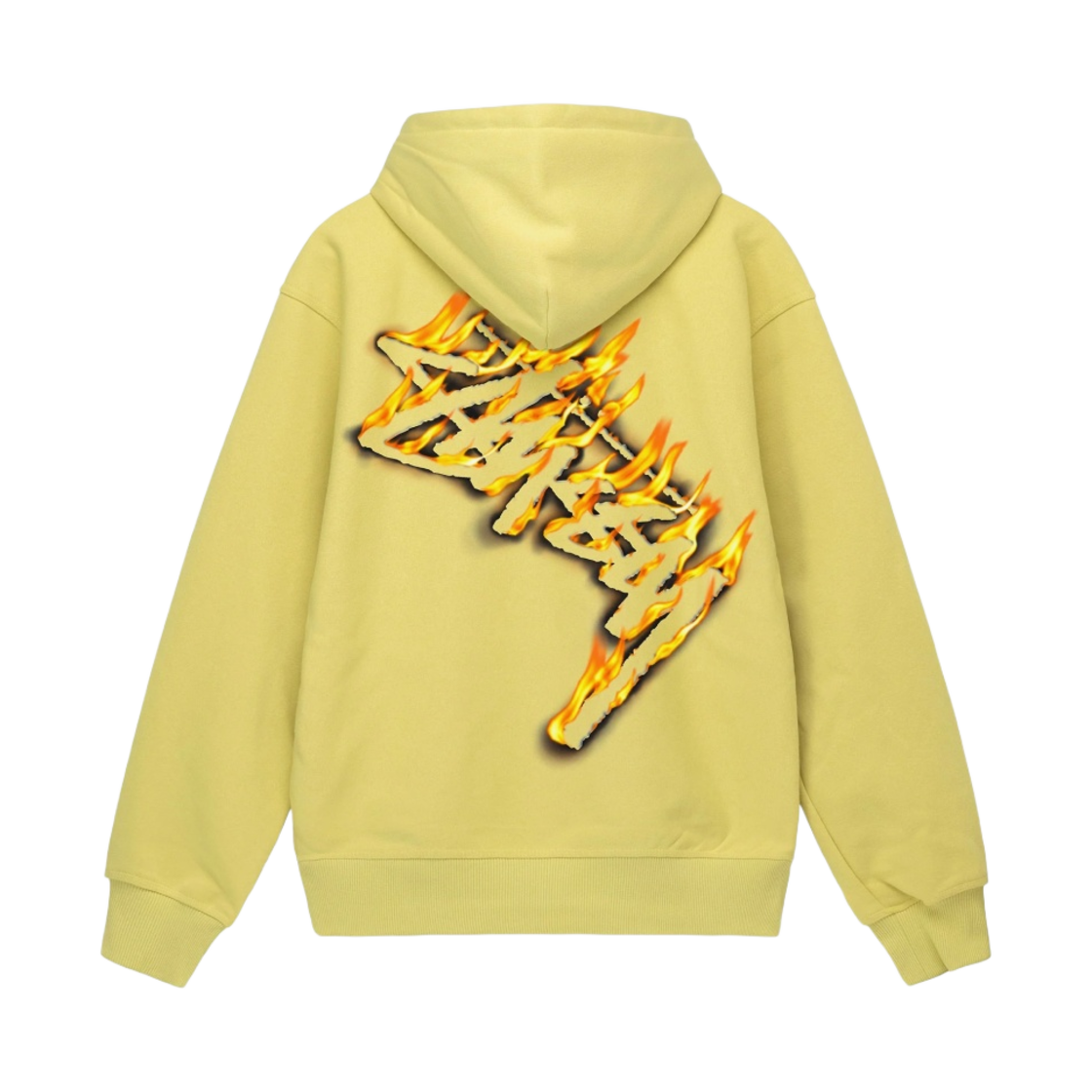 스투시 버닝 스탁 후드집업 옐로우(Stussy Burning Stock Zip Hoodie Yellow) - 1