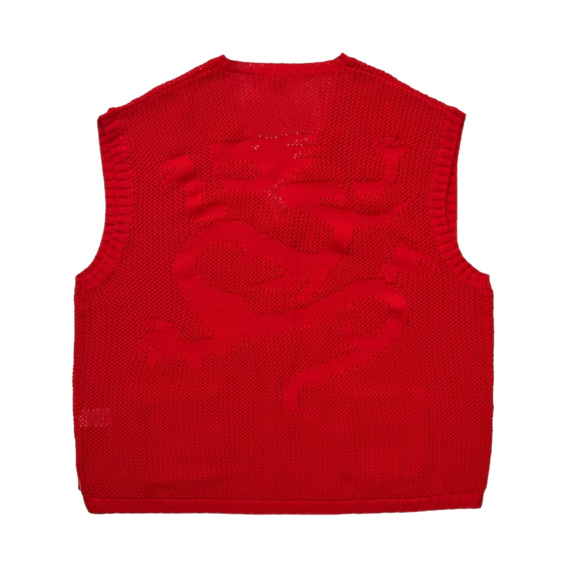슈프림 드래곤 집업 스웨터 베스트 레드 - 23SS(Supreme Dragon Zip Up Sweater Vest Red - 23SS) - 2