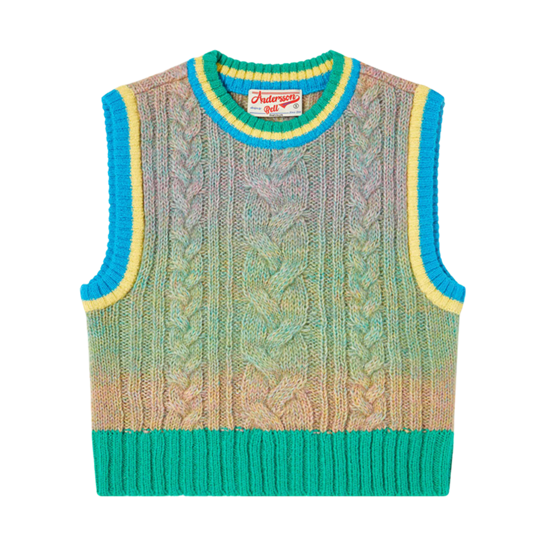 (W) 앤더슨벨 그라데이션 케이블 니트 베스트 멀티((W) Andersson Bell Gradation Cable Knit Vest Multi)