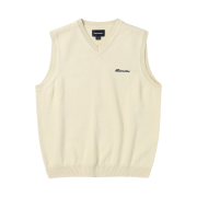 Thisisneverthat Script Logo Knit Vest Ivory