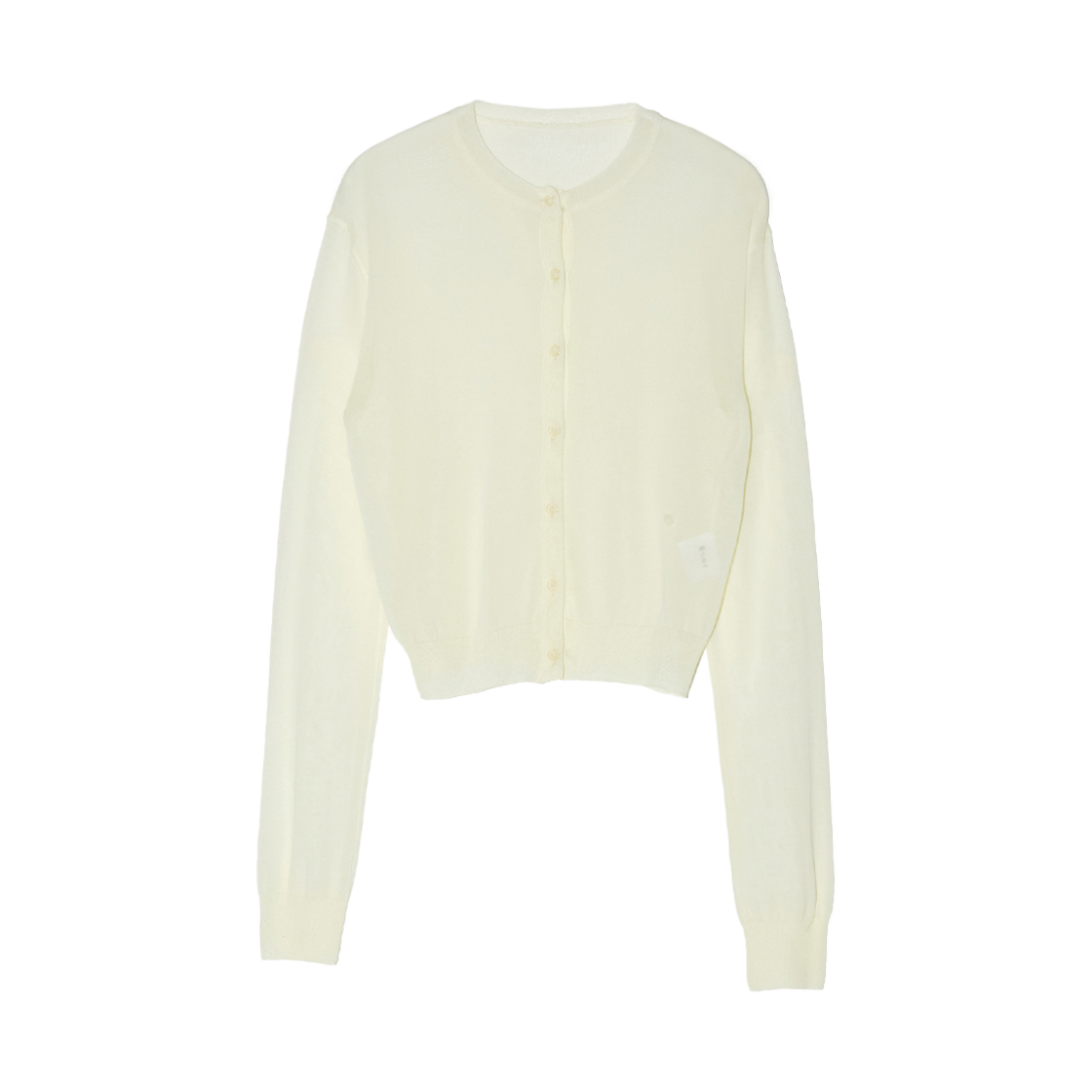 BESUKN005CR Enor Women Classic Sheer Cardigan Cream