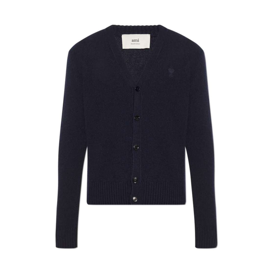 HKC157-005-4011 AMI Tonal de Coeur Cardigan Navy Blue