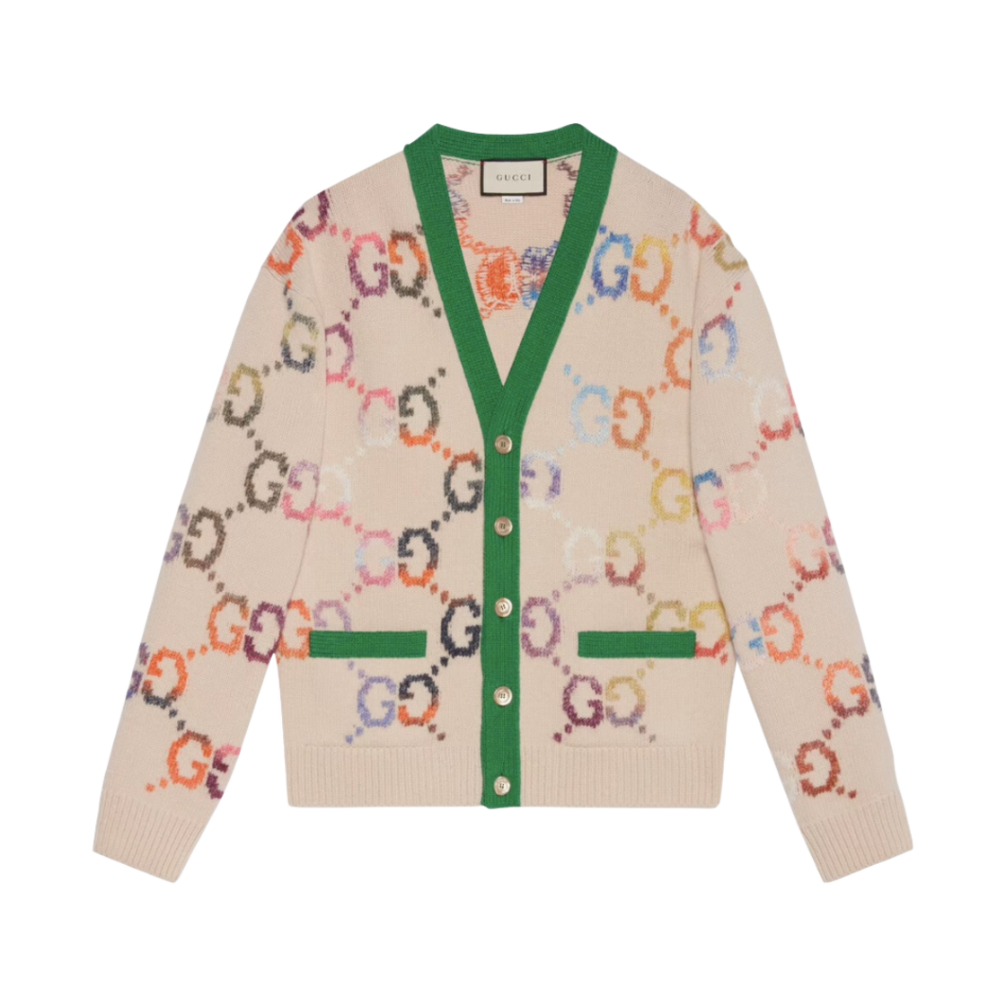 구찌 타이거 GG 자카드 울 가디건 아이보리(Gucci Tiger GG Jacquard Wool Cardigan Ivory)