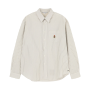 Heritage Floss Crest Striped Shirt Beige Black