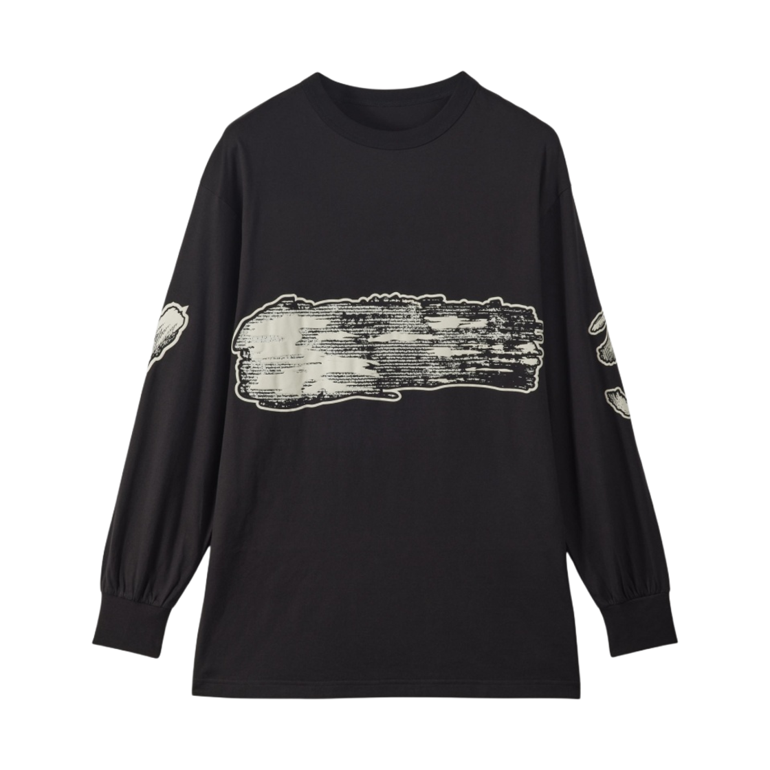 H44811 Y-3 Graphic Logo Long Sleeve T-shirt Black