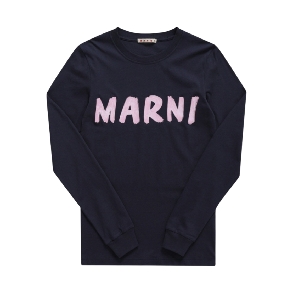 (W) 마르니 로고 롱슬리브 티셔츠 블루 블랙((W) Marni Logo Long Sleeve T-Shirt Blue Black)