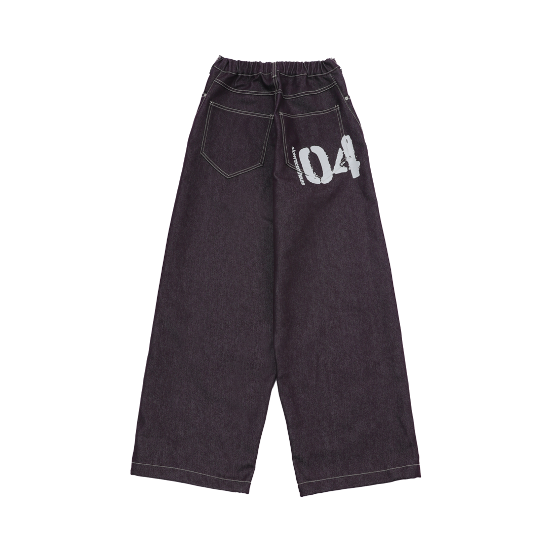 SR25SSPT03PP SLOW RECORD HOUSE 04 Curved Denim Pants Purple