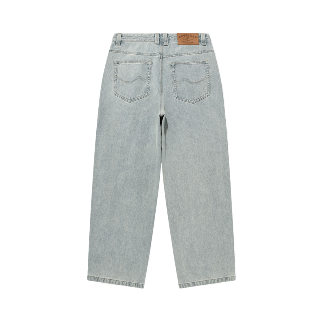 커버낫 데님 원턱 와이드 팬츠 라이트 블루(Covernat Denim One Tuck Wide Pants Light Blue) - 2