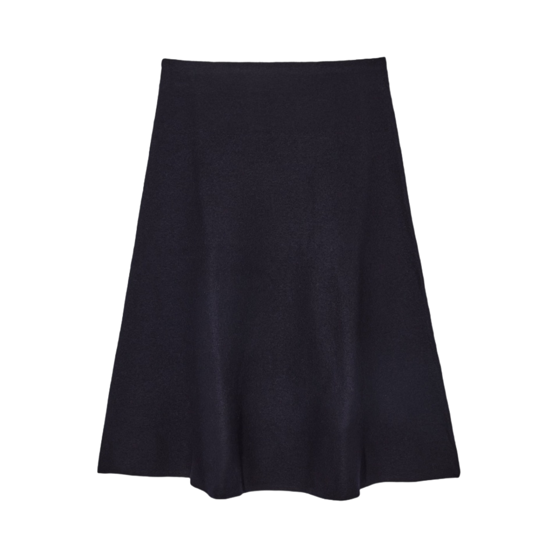 1131846001 (W) COS Flared Merino Wool Midi Skirt Dark Navy