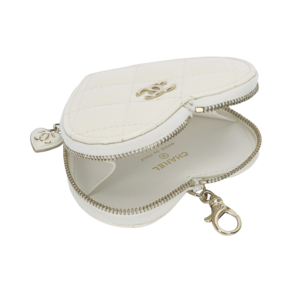 샤넬 지퍼 동전 지갑 페이턴트 카프스킨 레진 & 골드 메탈 화이트(Chanel Zipped Coin Purse Patent Calfskin Resin & Gold White) - 3