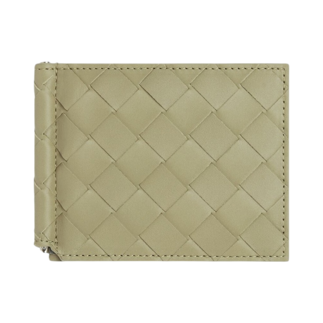 보테가 베네타 인트레치아토 빌 클립 지갑 트래버틴(Bottega Veneta Intrecciato Bill Clip Wallet Travertine) - 1