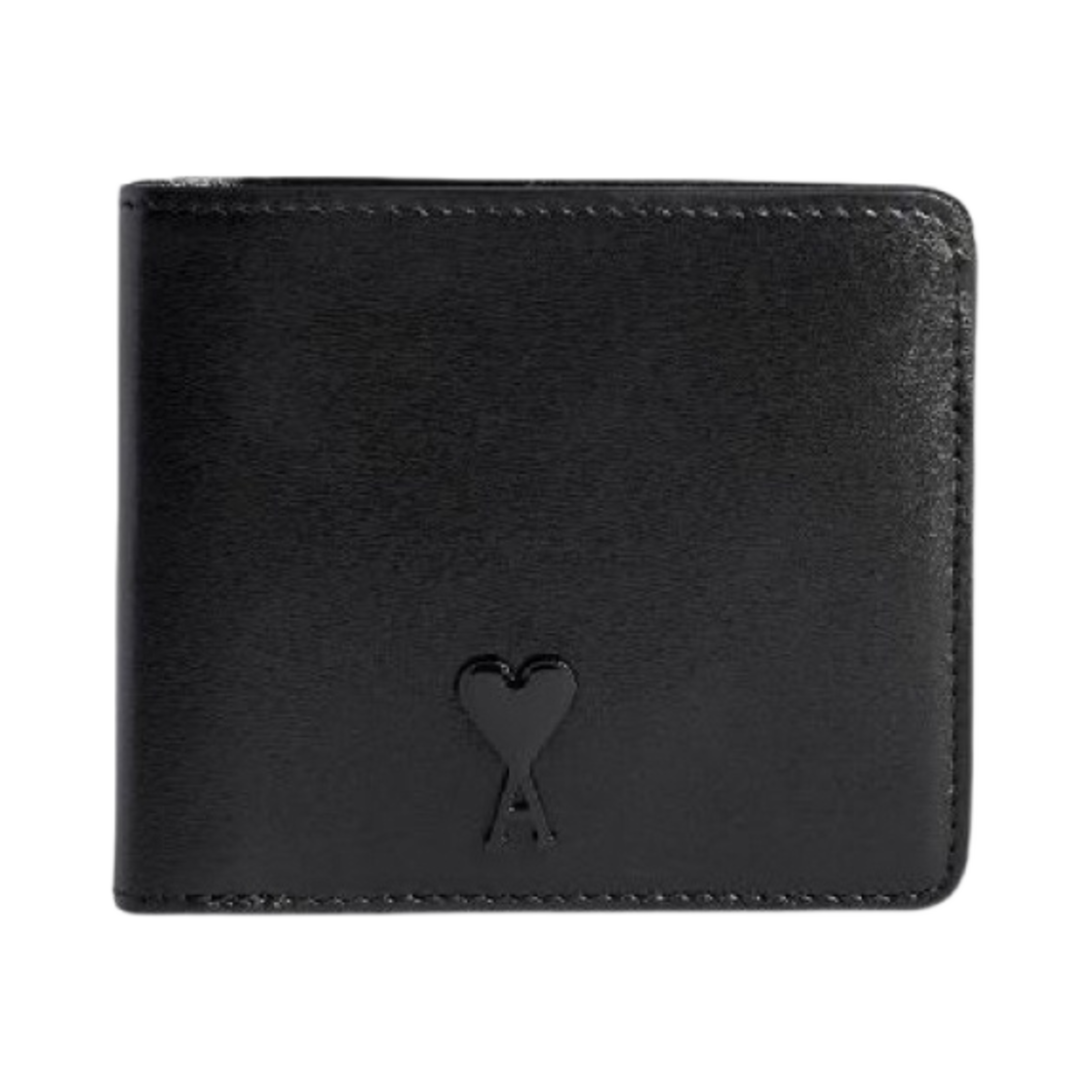USL012-830-001 AMI de Coeur Bi-Fold Leather Wallet Black