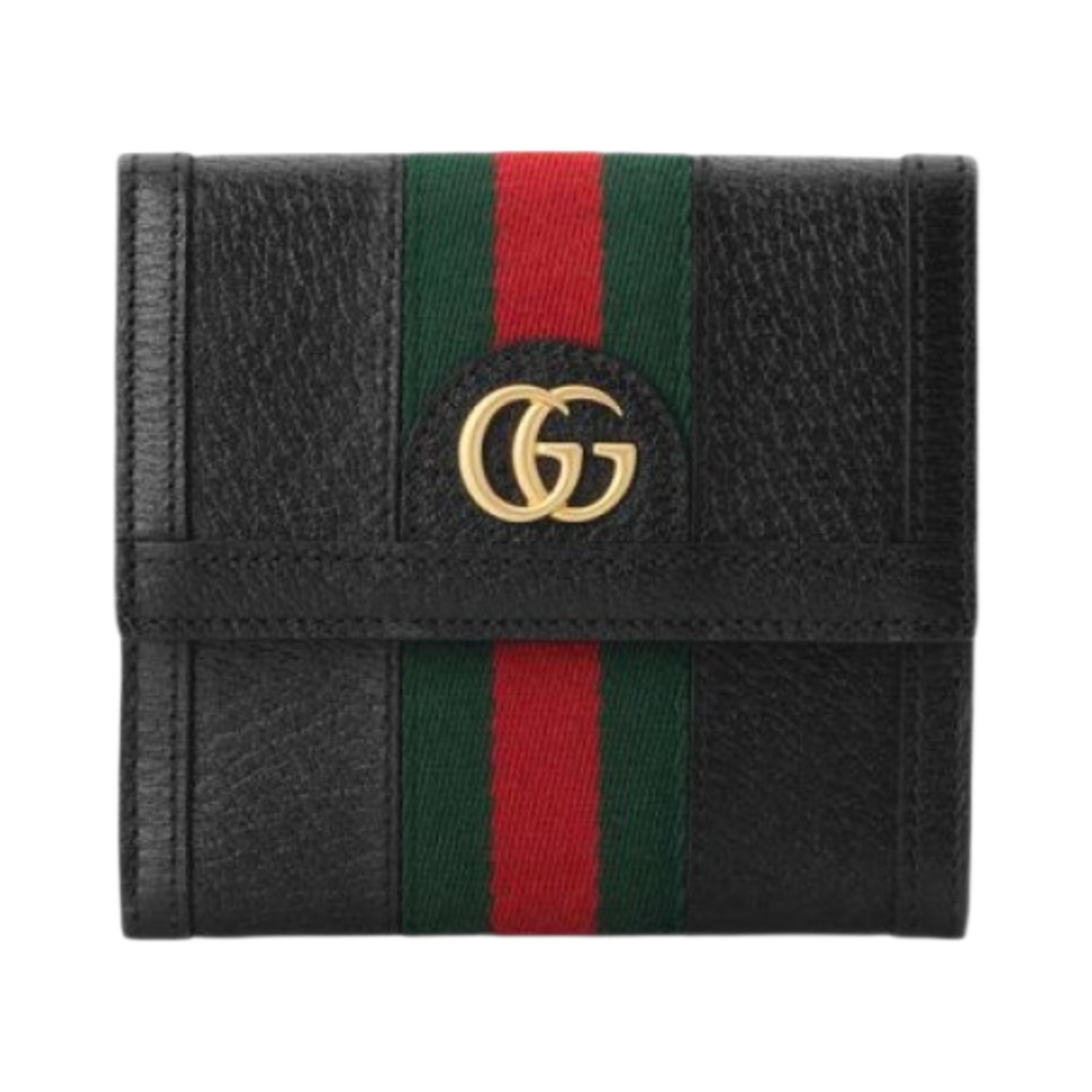 598662-DJ2DG-1060 Gucci Ophidia GG Card Case Flap Wallet Black