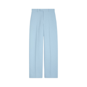 Gucci Wool Gabardine Trousers Light Blue