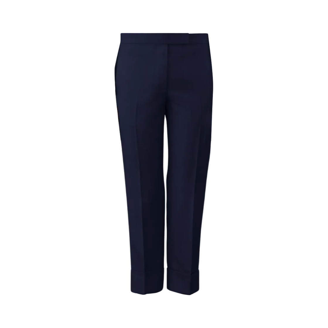 FTC337A-00626-415 (W) Thom Browne Twill Classic Backstrap Trousers Navy