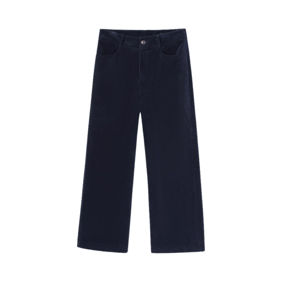 (W) 라코스테 세미와이드 코듀로이 팬츠 네이비 블루((W) Lacoste Semi-Wide Corduroy Pants Navy Blue) - 1