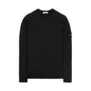 Stone Island 62420 Brushed Cotton Fleece Garment Dyed Crewneck Sweatshirt Black - 23FW