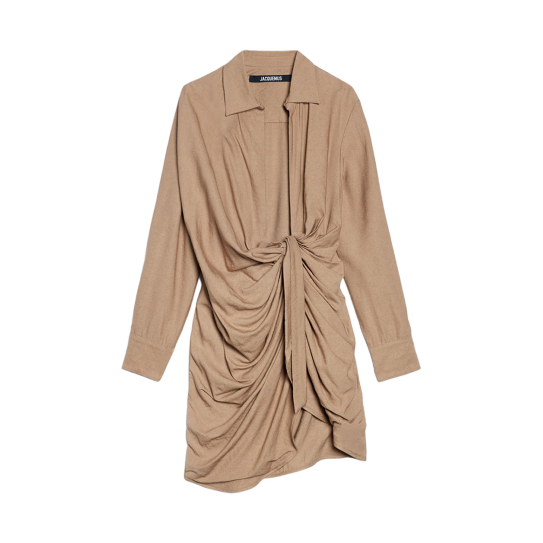 (W) 자크뮈스 라 로브 바이아 사시 드레스 베이지((W) Jacquemus La Robe Bahia Sash Dress Beige) - 1