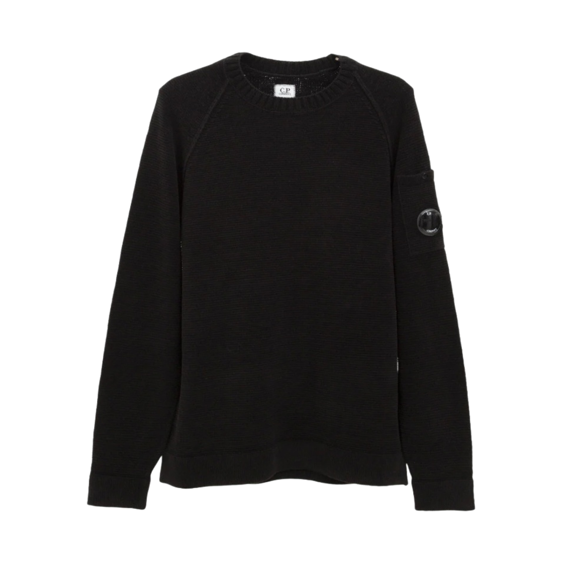 C.P. 컴퍼니 셔닐 코튼 니트 블랙 - 23SS(C.P. Company Chenille Cotton Knit Black - 23SS) - 1