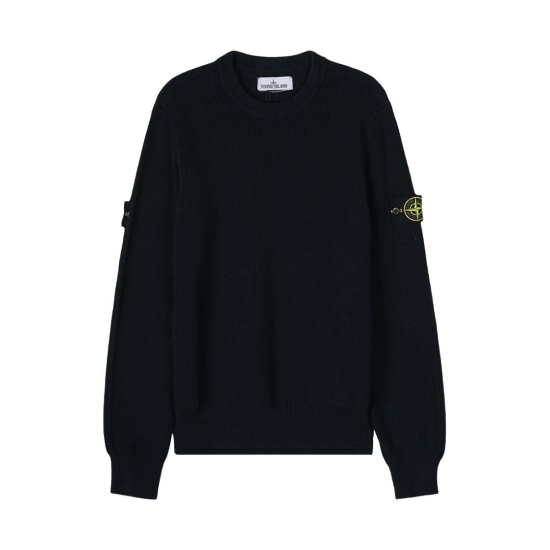 스톤 아일랜드 550D8 립드 소프트 코튼 크루넥 니트 네이비 블루 - 22SS(Stone Island 550D8 Ribbed Soft Cotton Crewneck Knit Navy Blue - 22SS) - 1