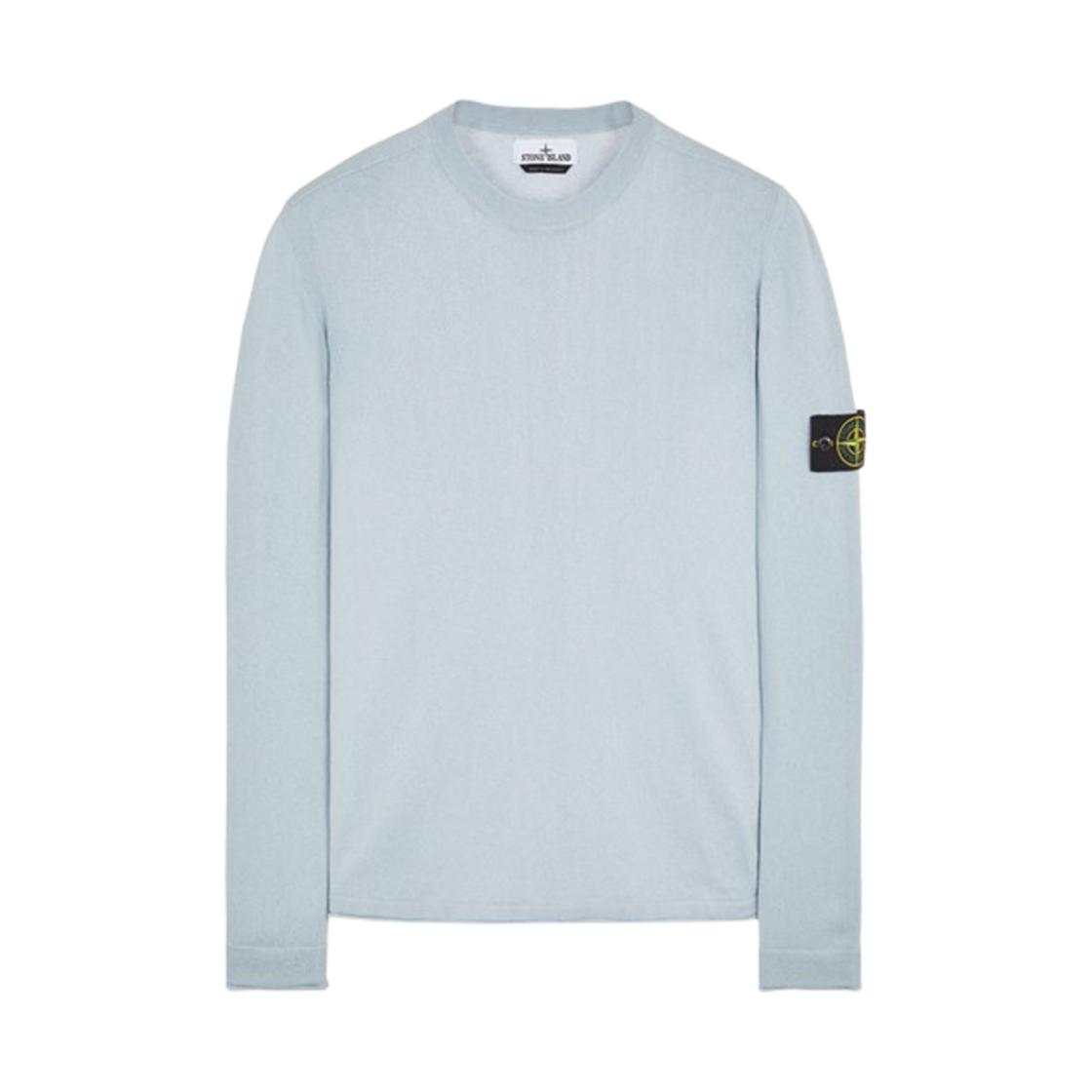 8015532B9-V0041 Stone Island 532B9 Raw Hand Cotton Crewneck Knit Sky Blue - 24SS