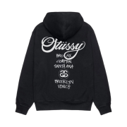 Stussy World Tour Hoodie Pigment Dyed Black