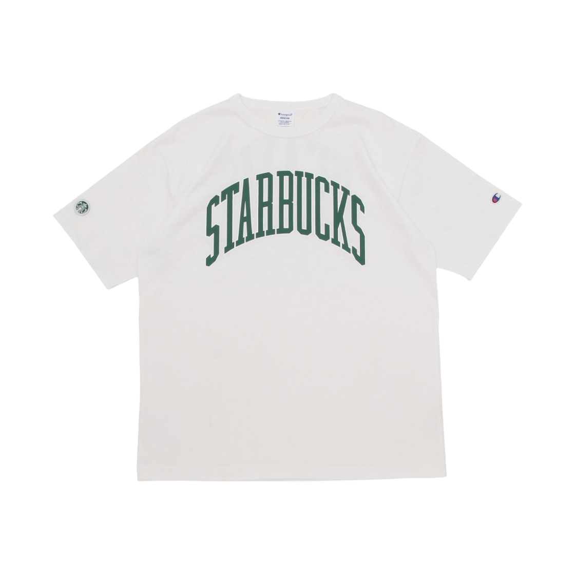 스타벅스 x 빔즈 x 챔피온 헤비웨이트 티셔츠 화이트(Starbucks x Beams x Champion Heavyweight T-Shirt White)