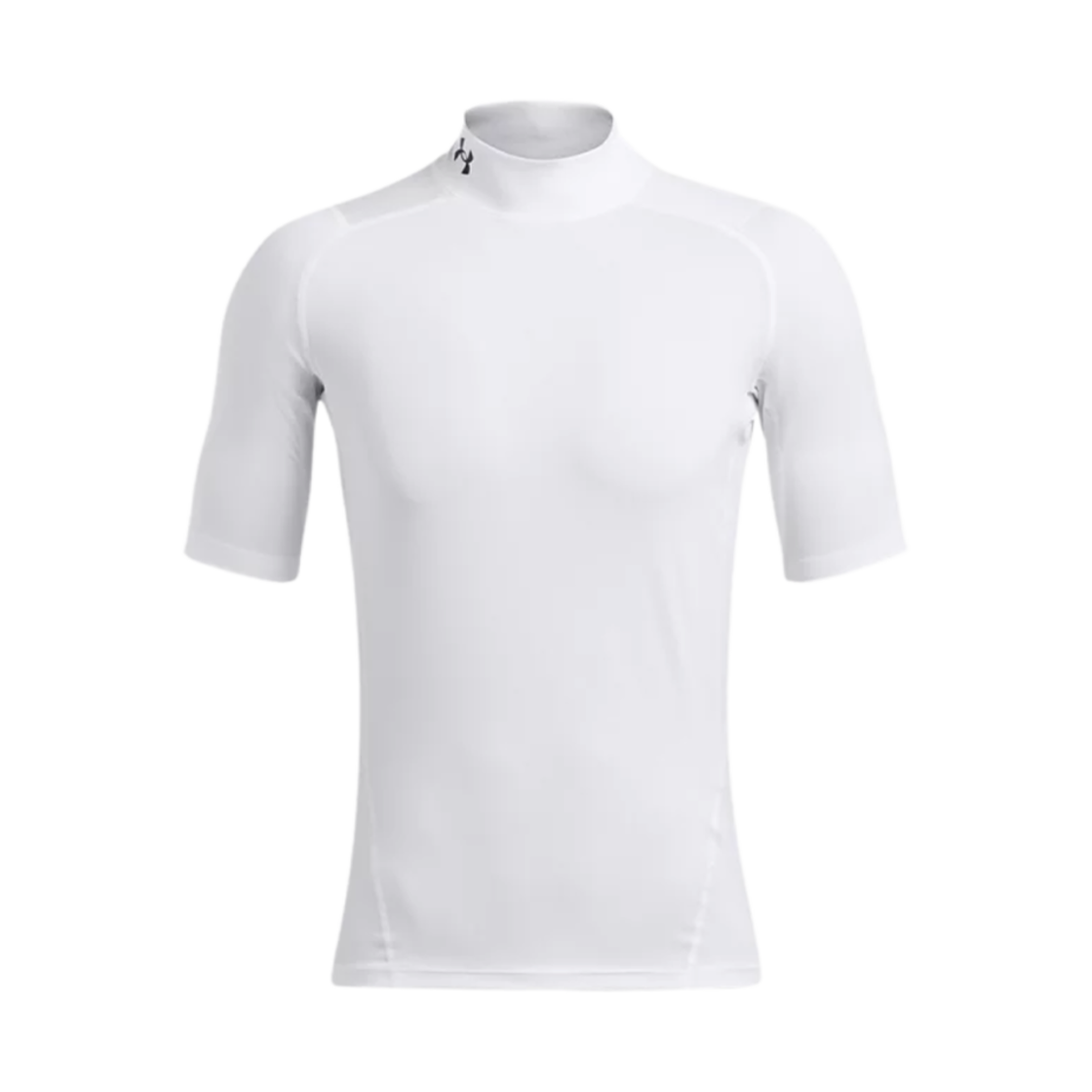 언더아머 히트기어 컴프레이션 목 숏슬리브 화이트 블랙(Under Armour HeatGear Compression Mock Short Sleeve White Black)