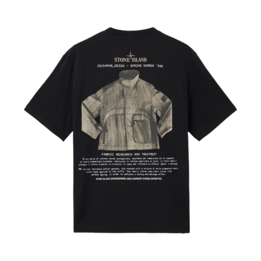K1S1521000-37S0091-V0029 Stone Island 2100037 Organic Cotton Jersey Short Sleeve T-Shirt Black - 25SS