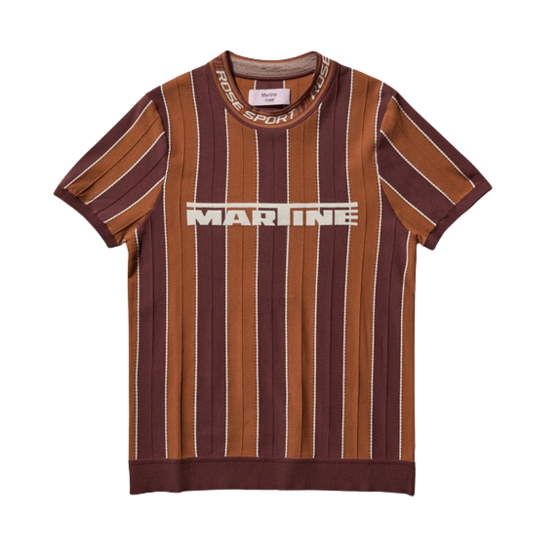 마틴 로즈 로고 타이트 티셔츠 브라운(Martine Rose Logo Tight T-Shirt Brown)