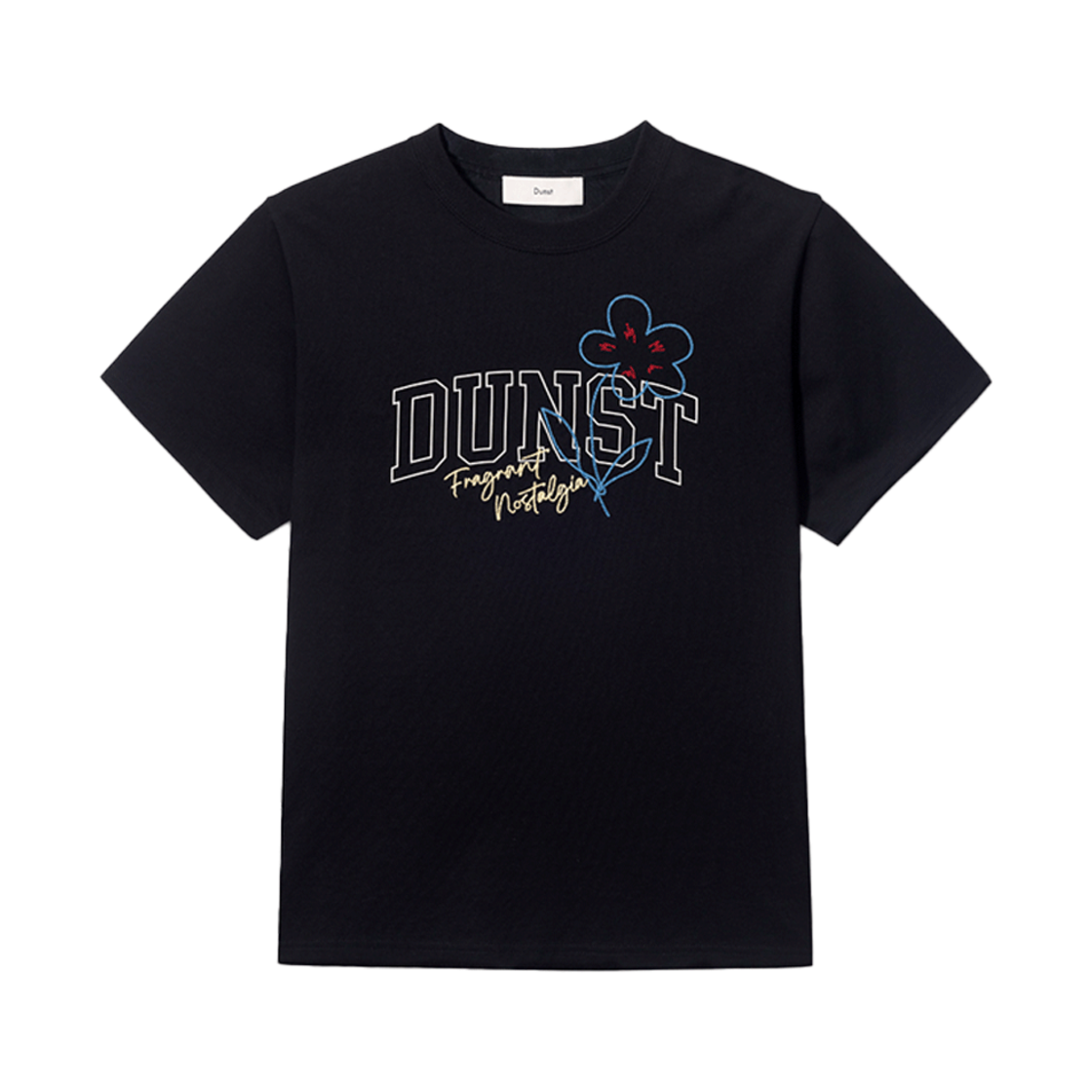 UDTS5B126BK_M_ Dunst Unisex Drawing Bloom T-Shirt Black