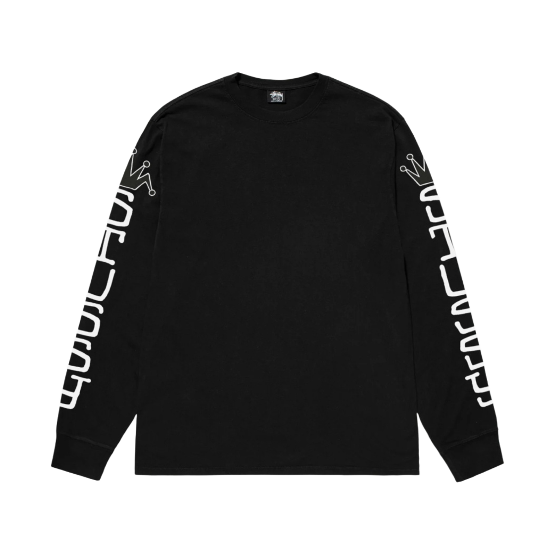 스투시 점보 피그먼트 다이드 롱슬리브 티셔츠 블랙