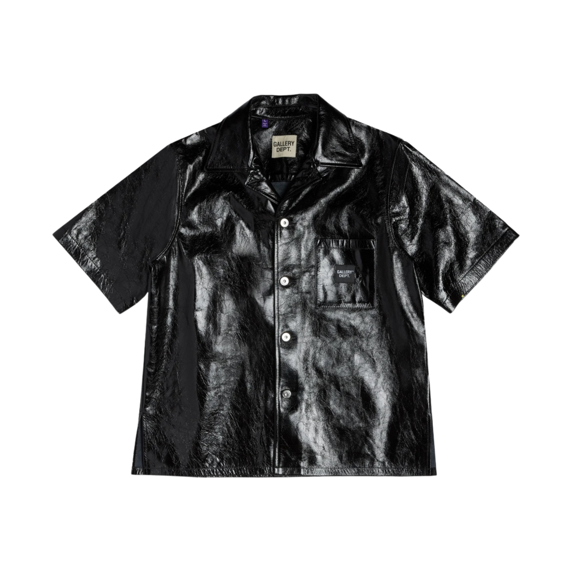 PS-1002 Gallery Dept. Leather Parker Shirt Black