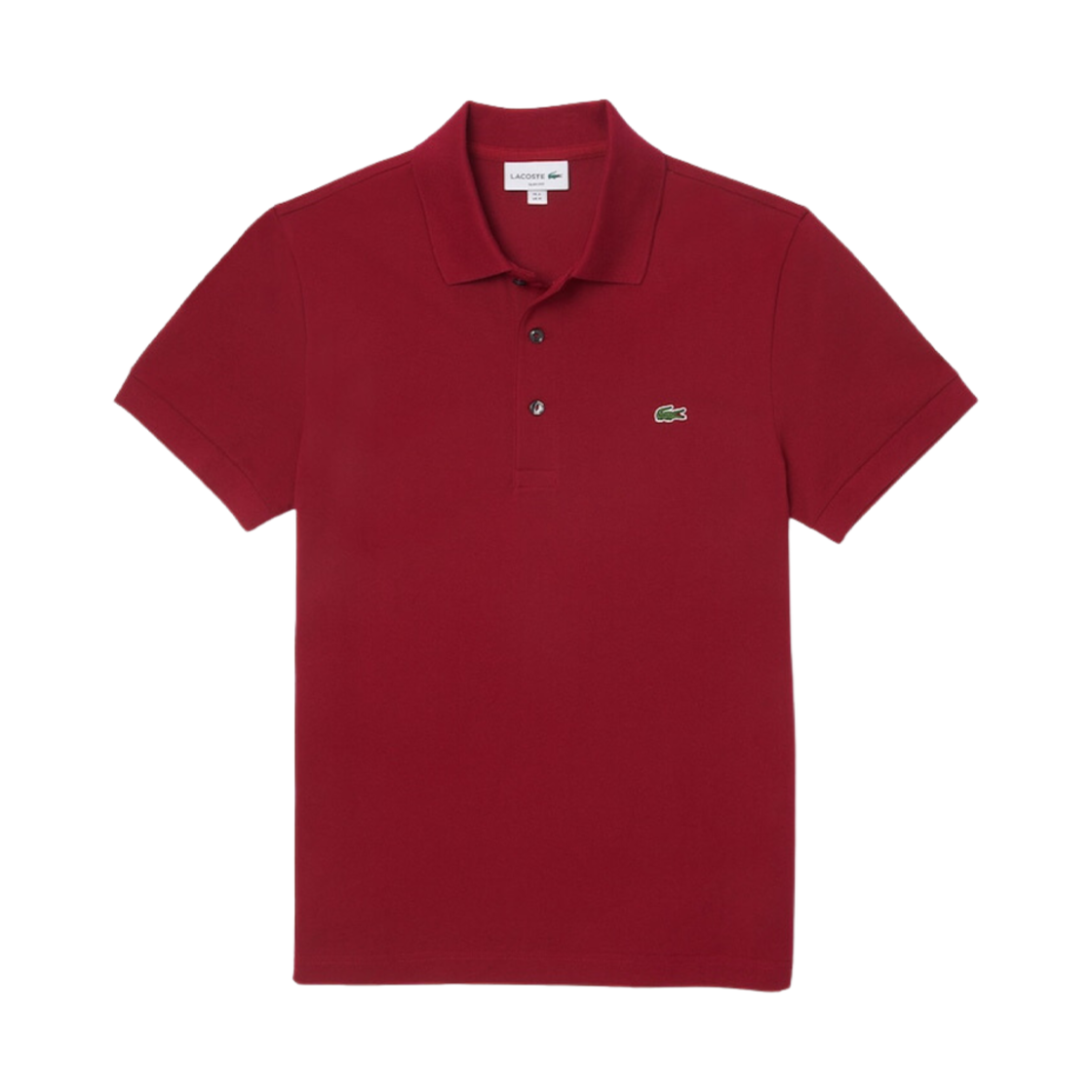 라코스테 슬림핏 스트래치 코튼 피케 폴로 셔츠 보르도(Lacoste Slim-Fit Stretch Cotton Pique Polo Shirt Bordeaux) - 1