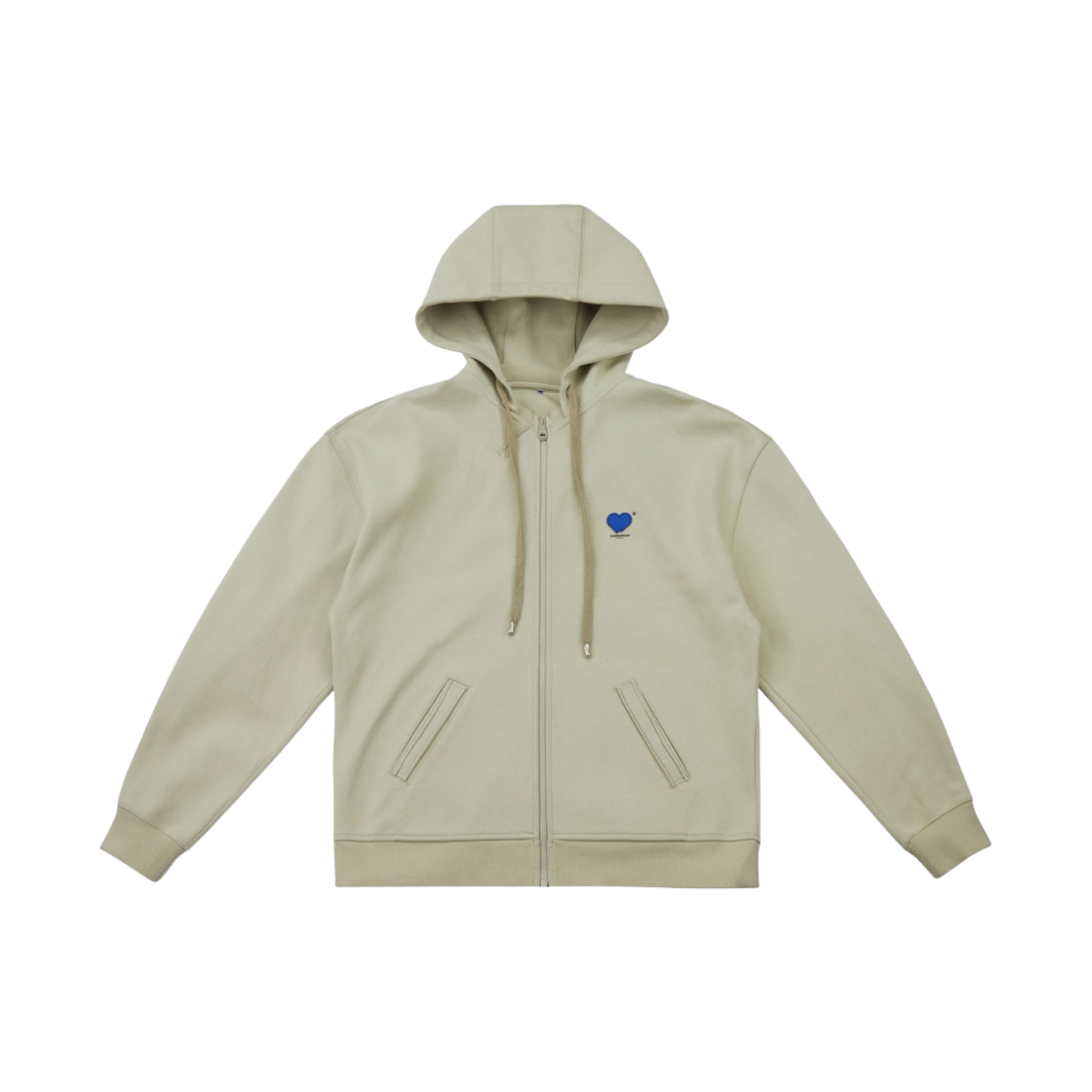 아더에러 트윈 하트 로고 후드 집업 카키