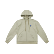 Ader Error Twin Heart Logo Hoodie Zip-Up Khaki