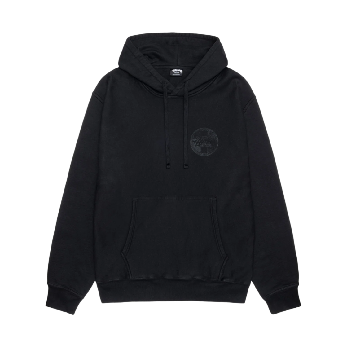 스투시 닷 스탬프 피그먼트 다이드 후드 블랙(Stussy Dot Stamp Pigment Dyed Hoodie Black) - 2