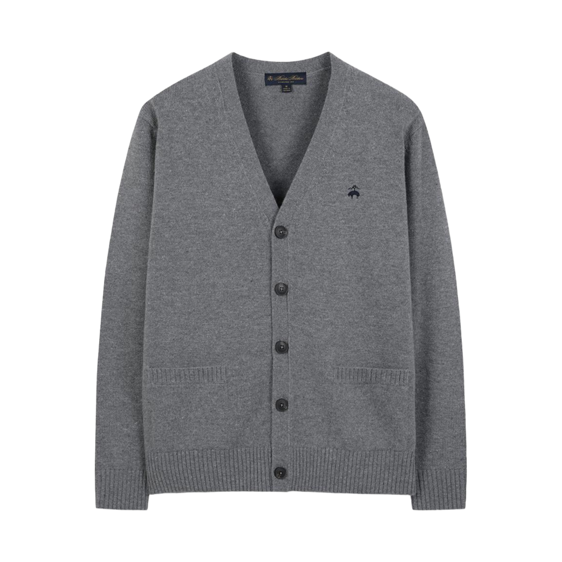 브룩스 브라더스 울 로고 가디건 그레이(Brooks Brothers Wool Logo Cardigan Grey)