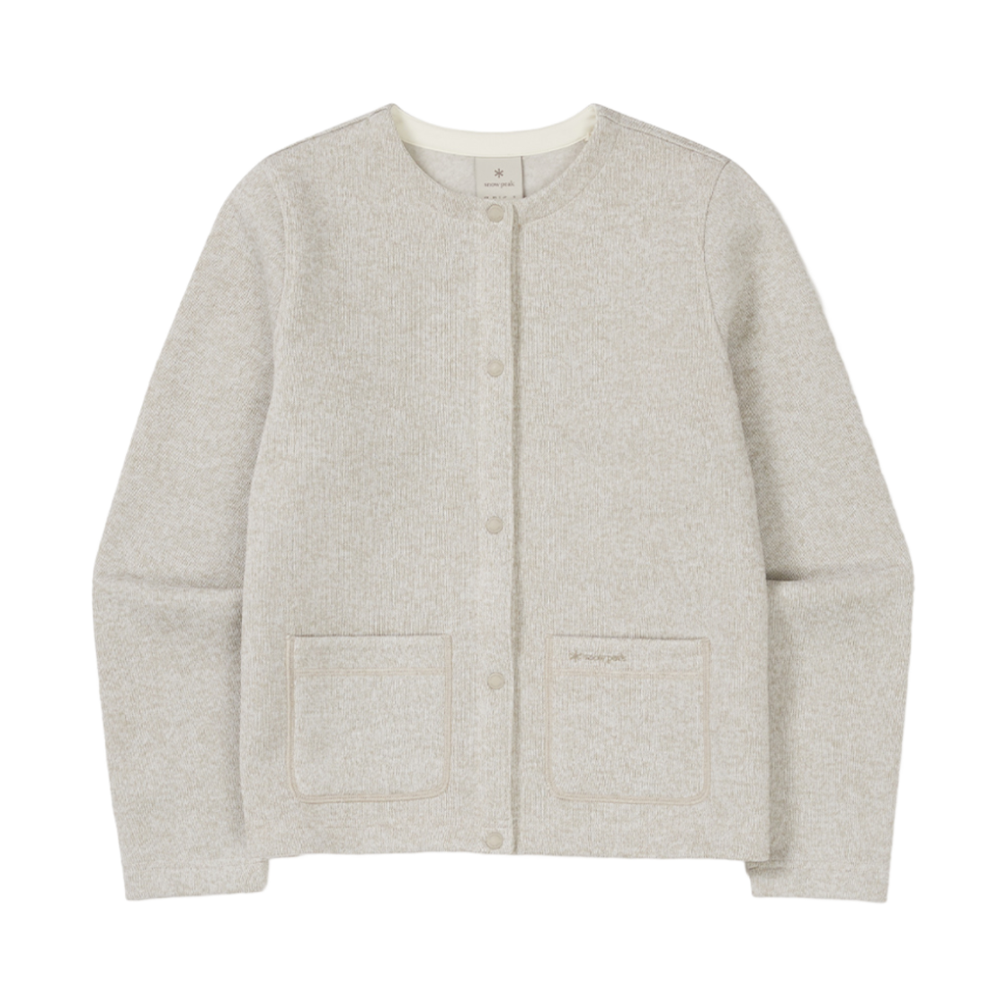 (W) 스노우 피크 니트 가디건 라이트 베이지((W) Snow Peak Knit Cardigan Light Beige)
