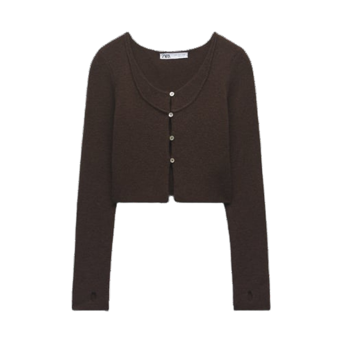 (W) 자라 버튼드 미톤 스웨터 브라운