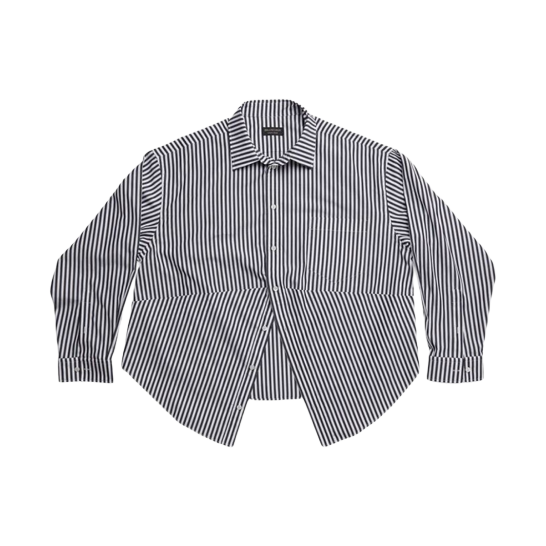 (W) 발렌시아가 스윙 셔츠 라지 핏 블랙((W) Balenciaga Swing Shirt Large Fit Black) - 1