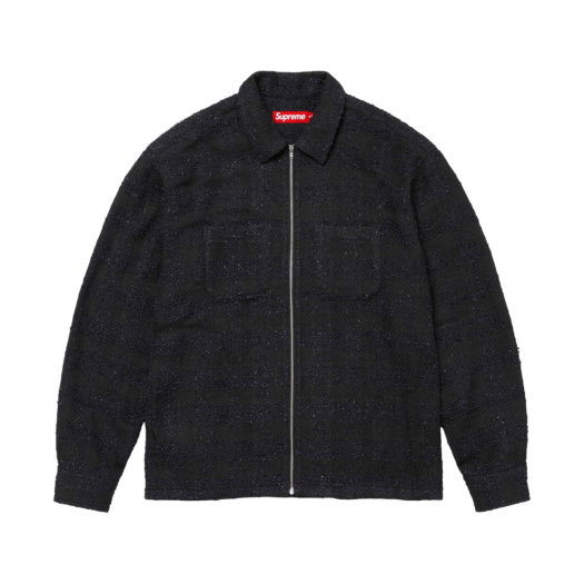 슈프림 부클 집업 셔츠 블랙 - 24FW | Supreme | KREAM