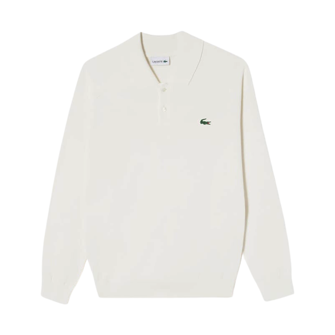 라코스테 코튼 레글런 폴로 스웨터 화이트(Lacoste Cotton Raglan Polo Sweater White) - 1