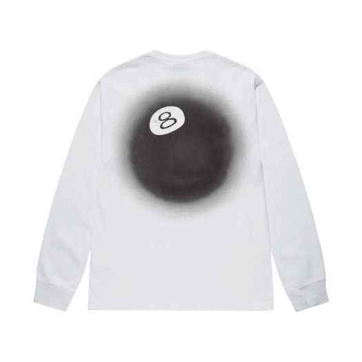 Stussy 8 Ball Fade LS T-Shirt White