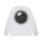 Stussy 8 Ball Fade LS T-Shirt White
