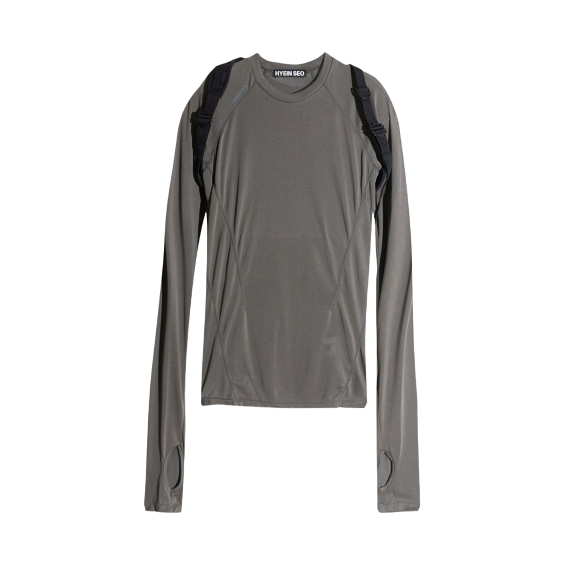 - (W) Hyein Seo Fitted Top w/ Backstrap Khaki