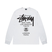 Stussy World Tour LS T-Shirt White 2023
